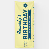 Spaß immer frischer Butterstange Geburtstagsfeier Banner (Vertikal)