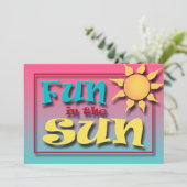 Spaß in den Sommersonntage-Party Einladungen (Stehend Vorderseite)