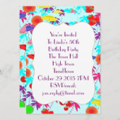 Spaß in den tropischen Party der Sonne Einladung (Vorne/Hinten)