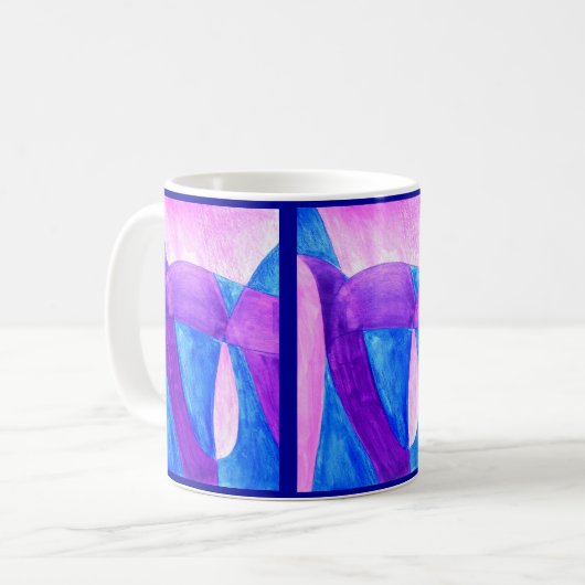 SPASS in der abstrakten Hintergrundkunst Kaffeetasse (Vorderseite Links)