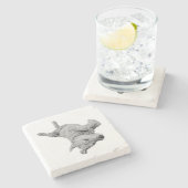 Spaß in der Erholung Steinuntersetzer (Seitenansicht)