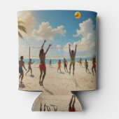 Spaß in der Farbe Sun Beach Volleyball Oil, Dosenkühler (Rückseite)