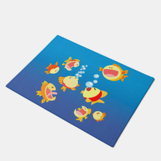 Spaß in der Fischtank (Cartoon Fisch) Door Mat Fußmatte