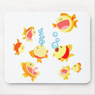 Spaß in der Fish Tank Cartoon Mousepad