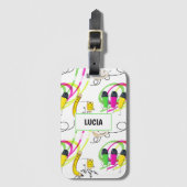 Spaß in der Schule versorgt Charaktere Gepäckanhänger (Vorderseite Vertikal)