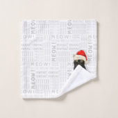 Spaß in der Schwarzen Katze im Urlaub der Weihnach Badhandtuch Set (Waschlappen)