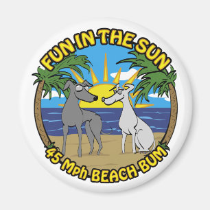 SPASS IN DER SONNE 45 Mph BEACH BUM Magnet