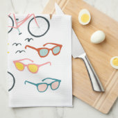 Spaß in der Sonne Bikes Eis Küchentuch (Viertel Falte)