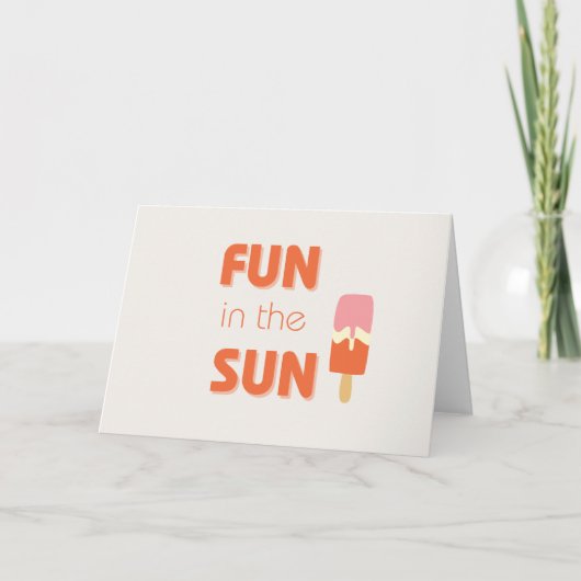 Spaß in der Sonne. Einladungen und Grußkarten (Vorderseite)