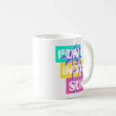 Spaß in der Sonne - farbenfrohe Sommerpalme Kaffeetasse (VorderseiteRechts)