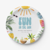 Spaß in der Sonne Pappteller (Vorderseite)
