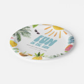 Spaß in der Sonne Pappteller (Schrägansicht)