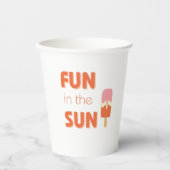 Spaß in der Sonne. Party Cups & Supplier Pappbecher (Vorderseite)