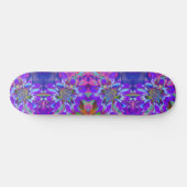 Spaß in der Sonne, psychedelisch blaue lila Sonnen Skateboard (Horizontal)