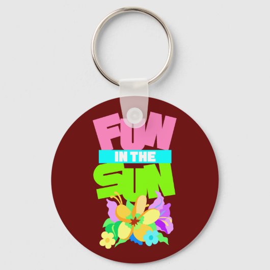Spaß in der Sonne Schlüsselanhänger (Vorderseite)