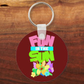 Spaß in der Sonne Schlüsselanhänger (Vorderseite)