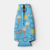 SPASS IN DER SONNE Sommerurlaub farbenfroh Flaschenkühler (Rückseite)