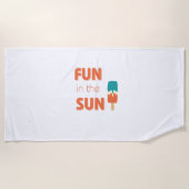 Spaß in der Sonne. Strandtuch (Vorderseite)