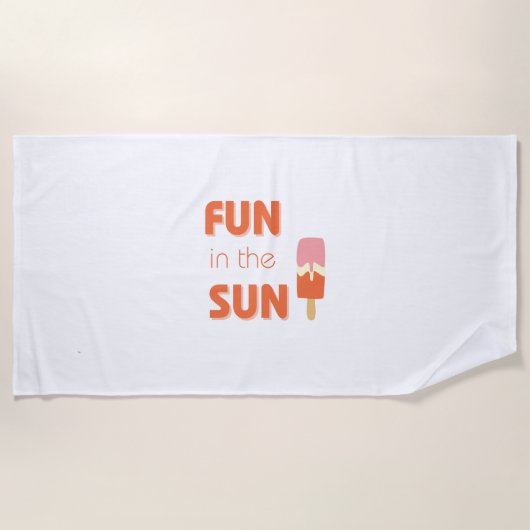 Spaß in der Sonne. Strandtuch (Vorderseite)