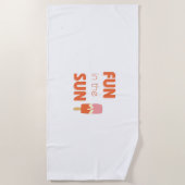 Spaß in der Sonne. Strandtuch (Vorderseite)