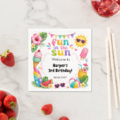 Spaß in der Sonne Tropischer Sommer Geburtstag Serviette (Beispiel)