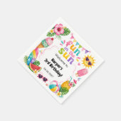 Spaß in der Sonne Tropischer Sommer Geburtstag Serviette (Ecke)