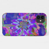 Spaß in der Sonnenblume | psychedelisch lila Case-Mate iPhone Hülle (Rückseite (Horizontal))