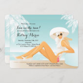 Spaß in der Sun Brautparty Pool-Party Einladung (Vorne/Hinten)