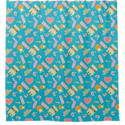 Spaß in Florida-Muster Duschvorhang (Vorderseite)