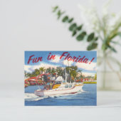 Spaß in Florida! Vintag Postkarte (Stehend Vorderseite)
