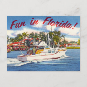 Spaß in Florida! Vintage Postkarte