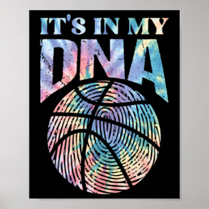 Spaß in meiner DNA Mädchen Basketball Lover Basket Poster