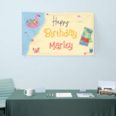 Spaß in Sun Beach Animals Happy Birthday Banner (Messeveranstaltung)