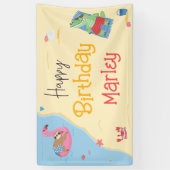 Spaß in Sun Beach Animals Happy Birthday Banner (Vertikal)