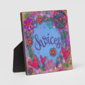 Spaß Inspirierend Choices Teen Hearts Blume Girly Fotoplatte (Vorderseite)