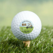 Spaß Inspirierender 19. Loch Name Monogramm Golfball (Insitu T-Shirt)