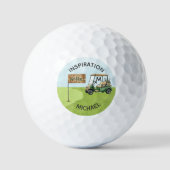 Spaß Inspirierender 19. Loch Name Monogramm Golfball (Vorderseite)