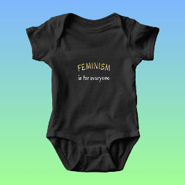 Spaß inspirierender Feminismus für alle Zitate Baby Strampler