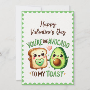 Spaß ist der Avocado für meinen Toast-Valentinstag Feiertagskarte