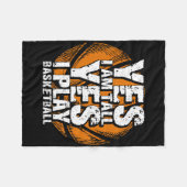 Spaß Ja, ich bin groß und spiele Bysketbyll Hoops Fleecedecke (Vorderseite (Horizontal))