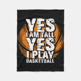Spaß Ja, ich bin groß und spiele Bysketbyll Hoops Fleecedecke