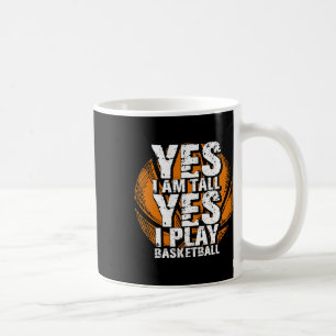 Spaß Ja, ich bin groß und spiele Bysketbyll Hoops Kaffeetasse