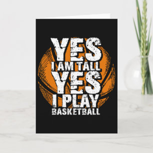 Spaß Ja, ich bin groß und spiele Bysketbyll Hoops Karte