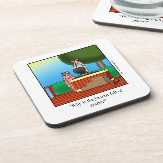 Spaß "Jacuzzi" Untersetzer Set "Spectickles" (Linke Seite)