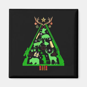 Spaß Jagd Hirsch und Elch Jäger Weihnachtsbaum Hun Magnet