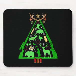 Spaß Jagd Hirsch und Elch Jäger Weihnachtsbaum Hun Mousepad