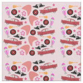 Spaß-Jahr-rosa Muster Stoff (Nahaufnahme)