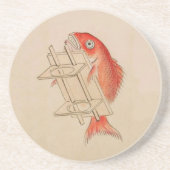 Spaß Japanisch Vintag Fisch Yokai Untersetzer (Vorne)