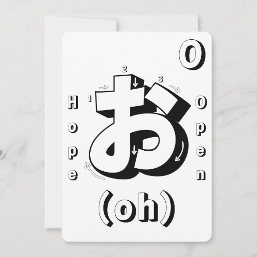 Spaß japanische Alphabet Farbgestaltung Kunst-Entw Einladung (Vorderseite)