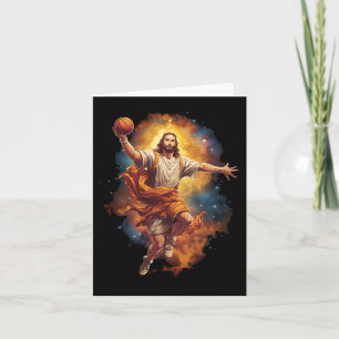 Spaß Jesus spielen Basketball 1 Karte
